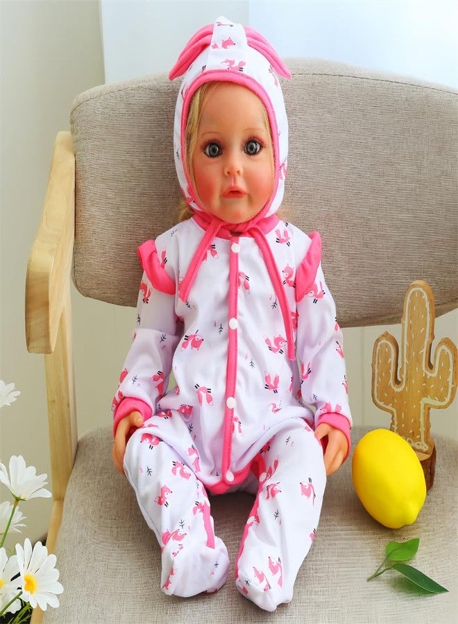MAIHAO Reborn Baby Dolls Clothes Little Fox Outfit for 17-24 Inch Reborn Newborn Baby Dolls Clothes Accessories with Hat Baby Clothing 2pcs Set - Image 1